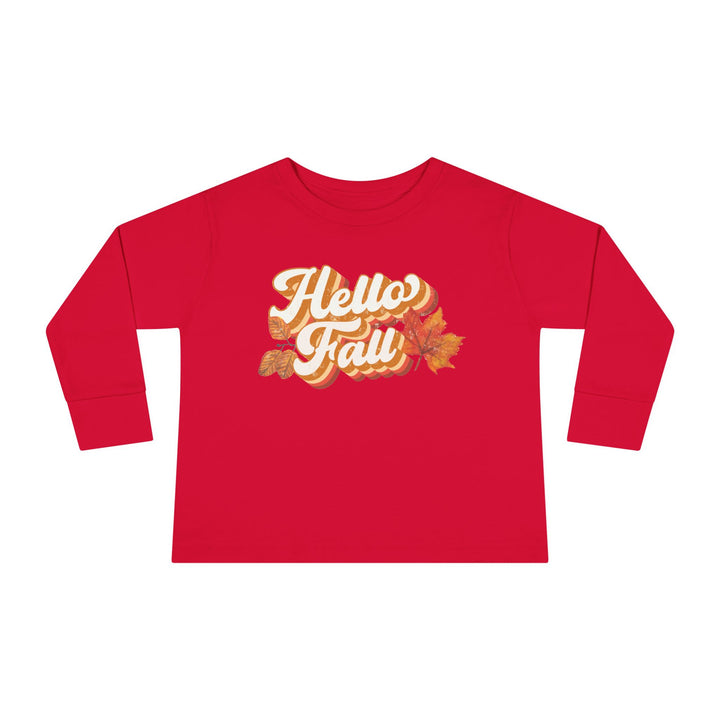 Retro Hello Fall - Toddler Long Sleeve Tee