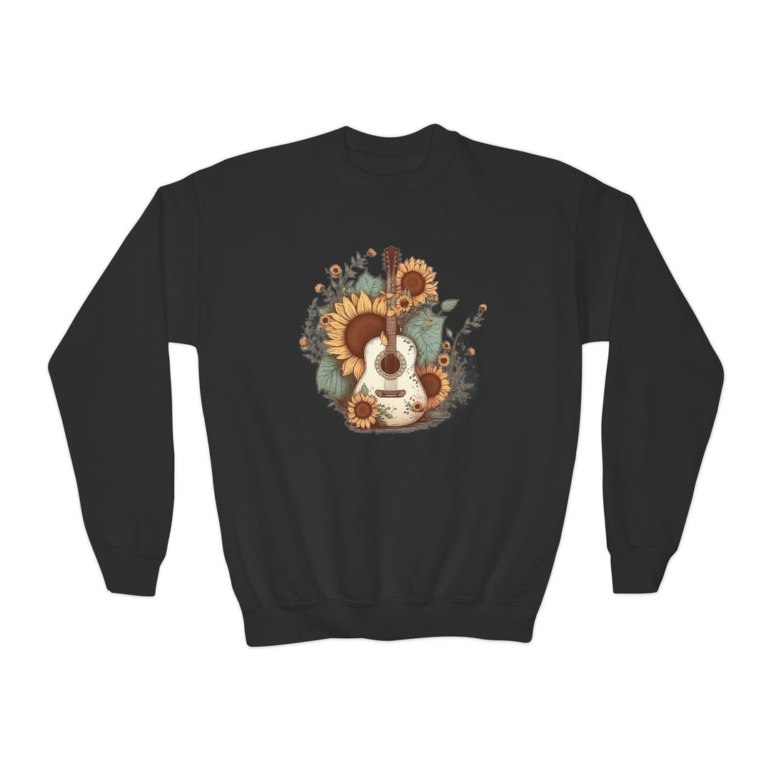 Sunflower Guitar - Youth Crewneck Sweatshirt