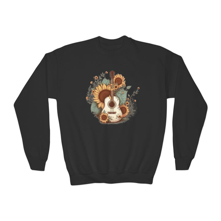 Sunflower Guitar - Youth Crewneck Sweatshirt