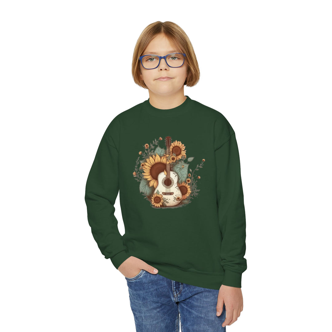 Sunflower Guitar - Youth Crewneck Sweatshirt