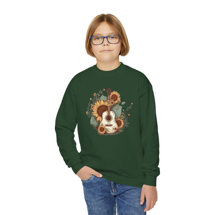 Sunflower Guitar - Youth Crewneck Sweatshirt