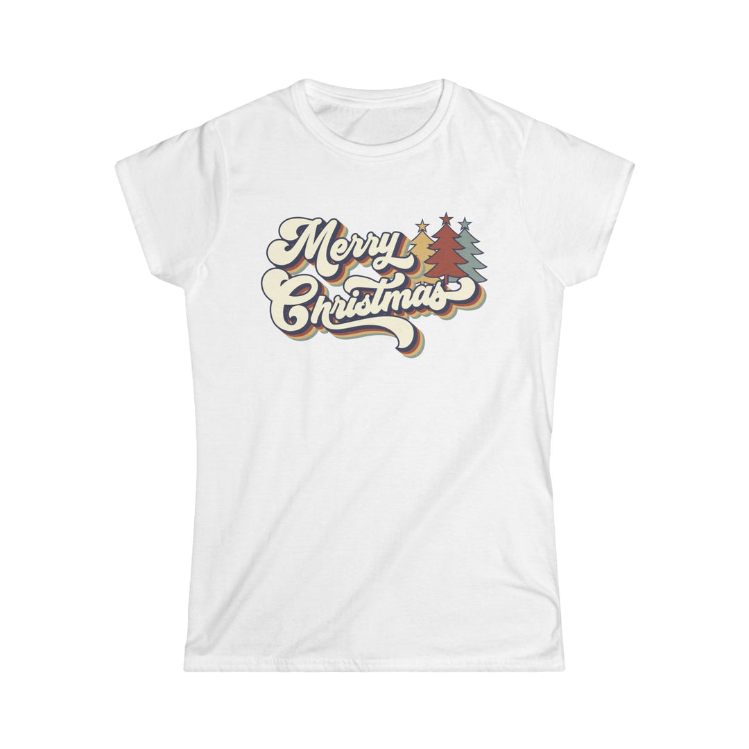 Retro Merry Christmas - Women's Softstyle Tee