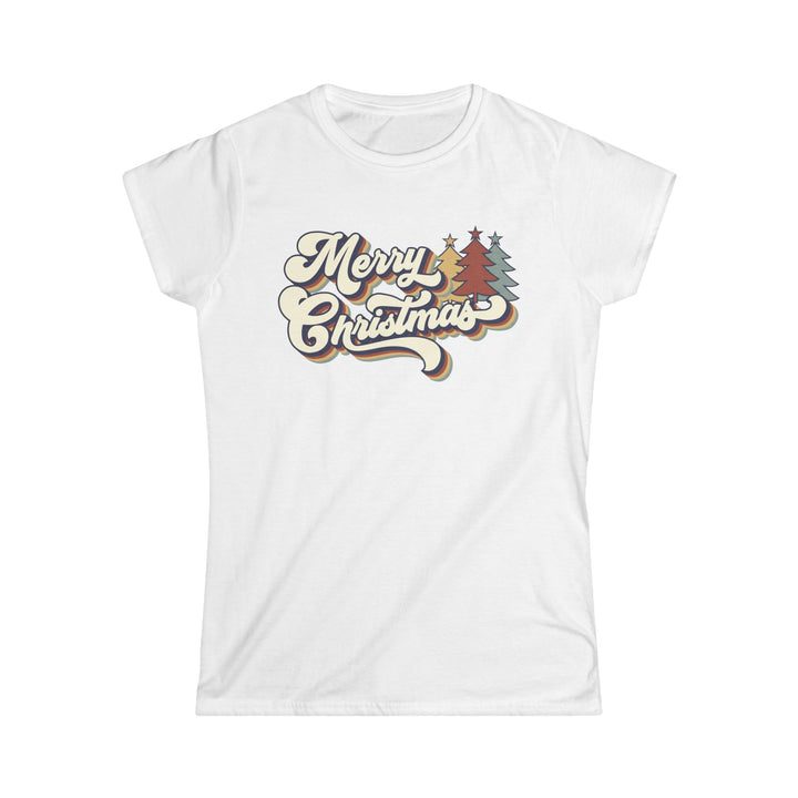 Retro Merry Christmas - Women's Softstyle Tee