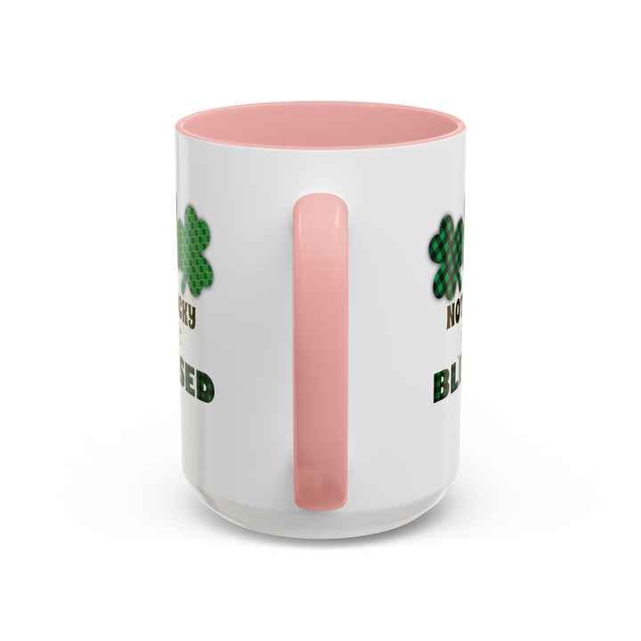Not Lucky Just Blessed - Accent Coffee Mug (11, 15oz)