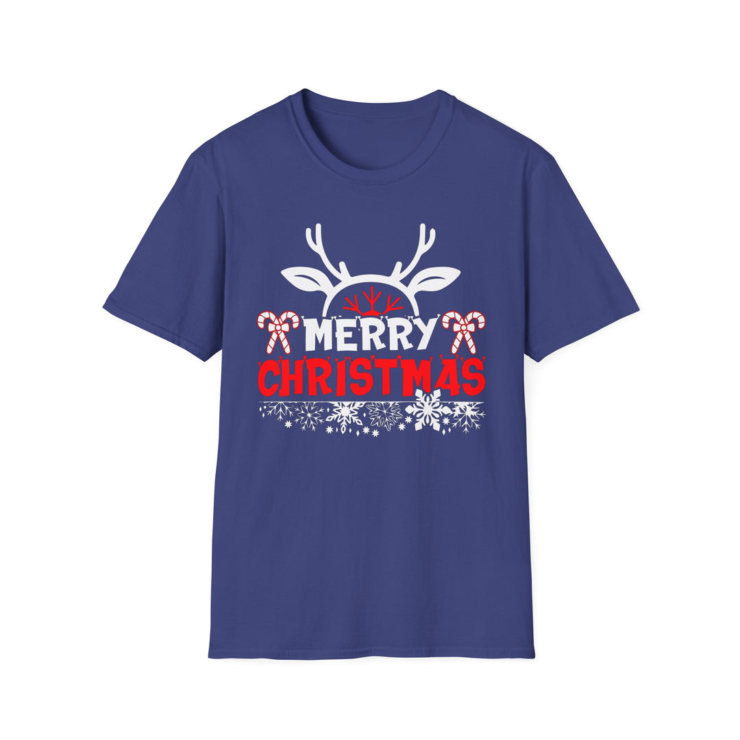 Merry Christmas Antlers - Unisex Softstyle T-Shirt