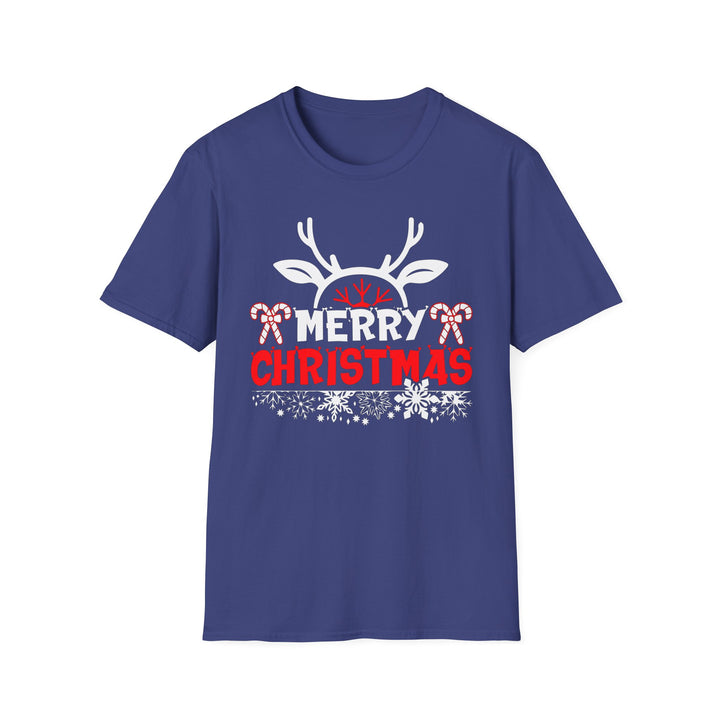 Merry Christmas Antlers - Unisex Softstyle T-Shirt
