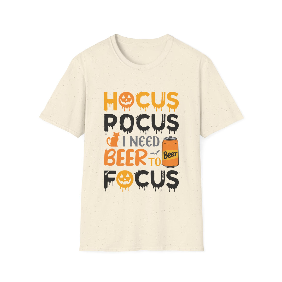 Hocus Pocus I Need A Beer To Focus - Unisex Softstyle T-Shirt