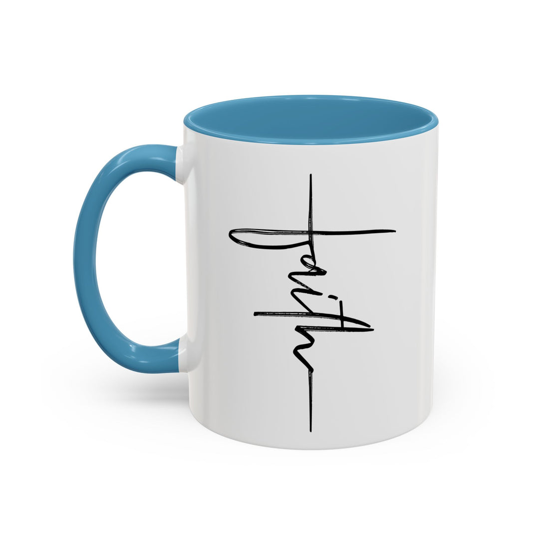 Faith Cross - Accent Coffee Mug (11, 15oz)
