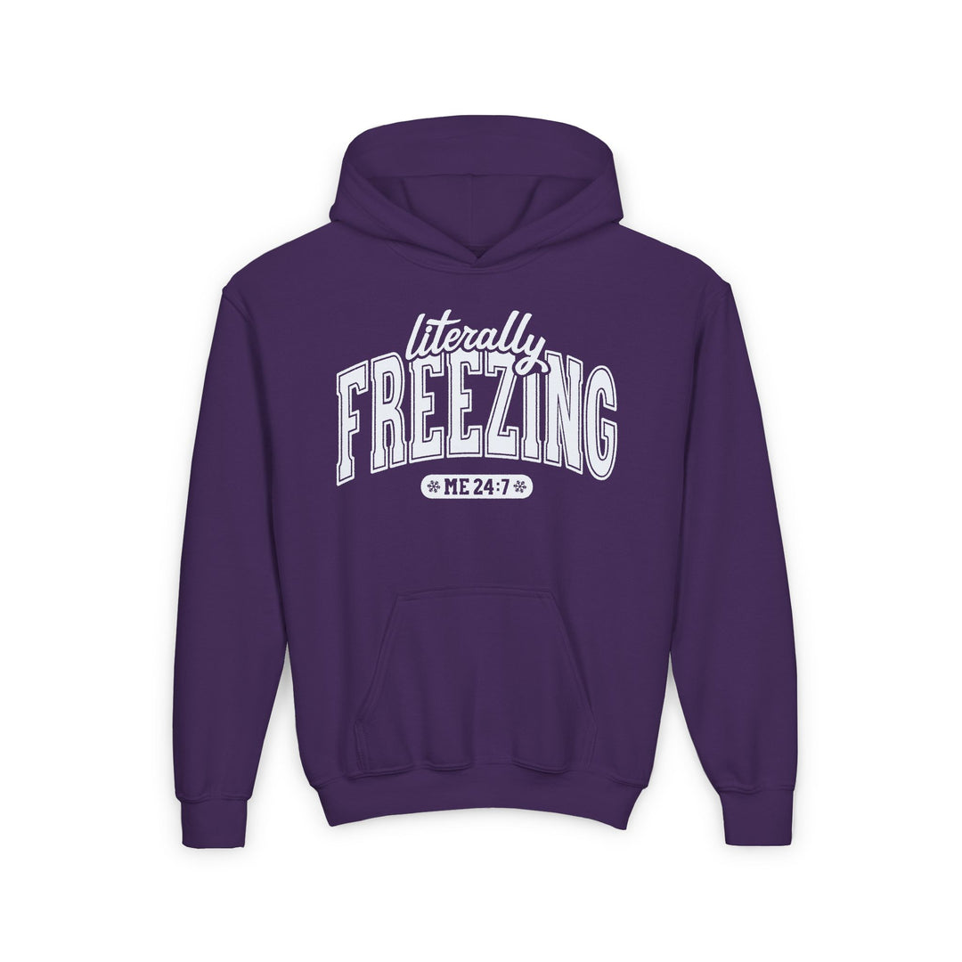 Literally Freezing - Youth Heavy Blend Hooded Sweatshirt