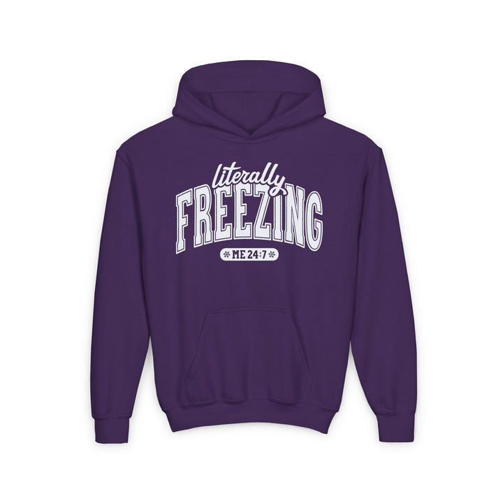 Literally Freezing - Youth Heavy Blend Hooded Sweatshirt