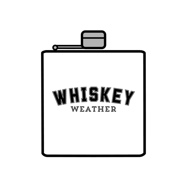 Whiskey Weather - Stainless Steel Flask, 6oz
