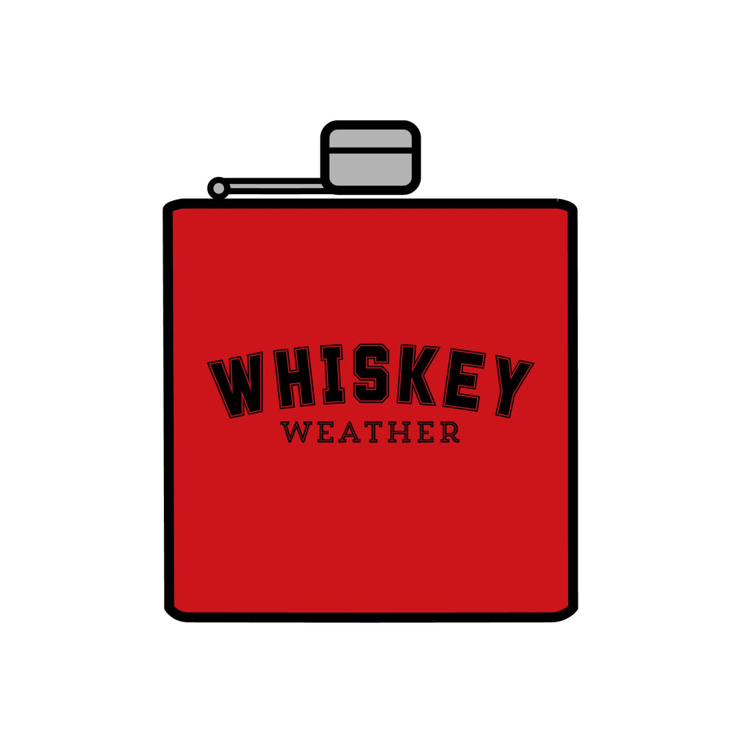 Whiskey Weather - Stainless Steel Flask, 6oz