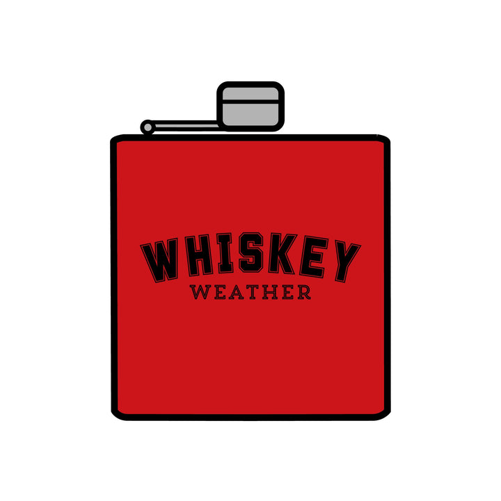 Whiskey Weather - Stainless Steel Flask, 6oz