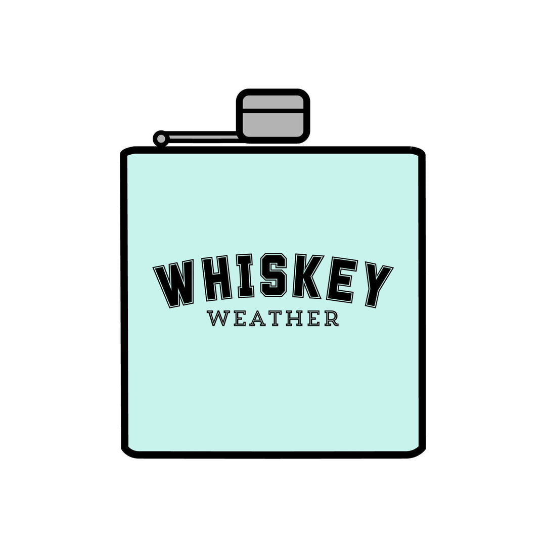 Whiskey Weather - Stainless Steel Flask, 6oz