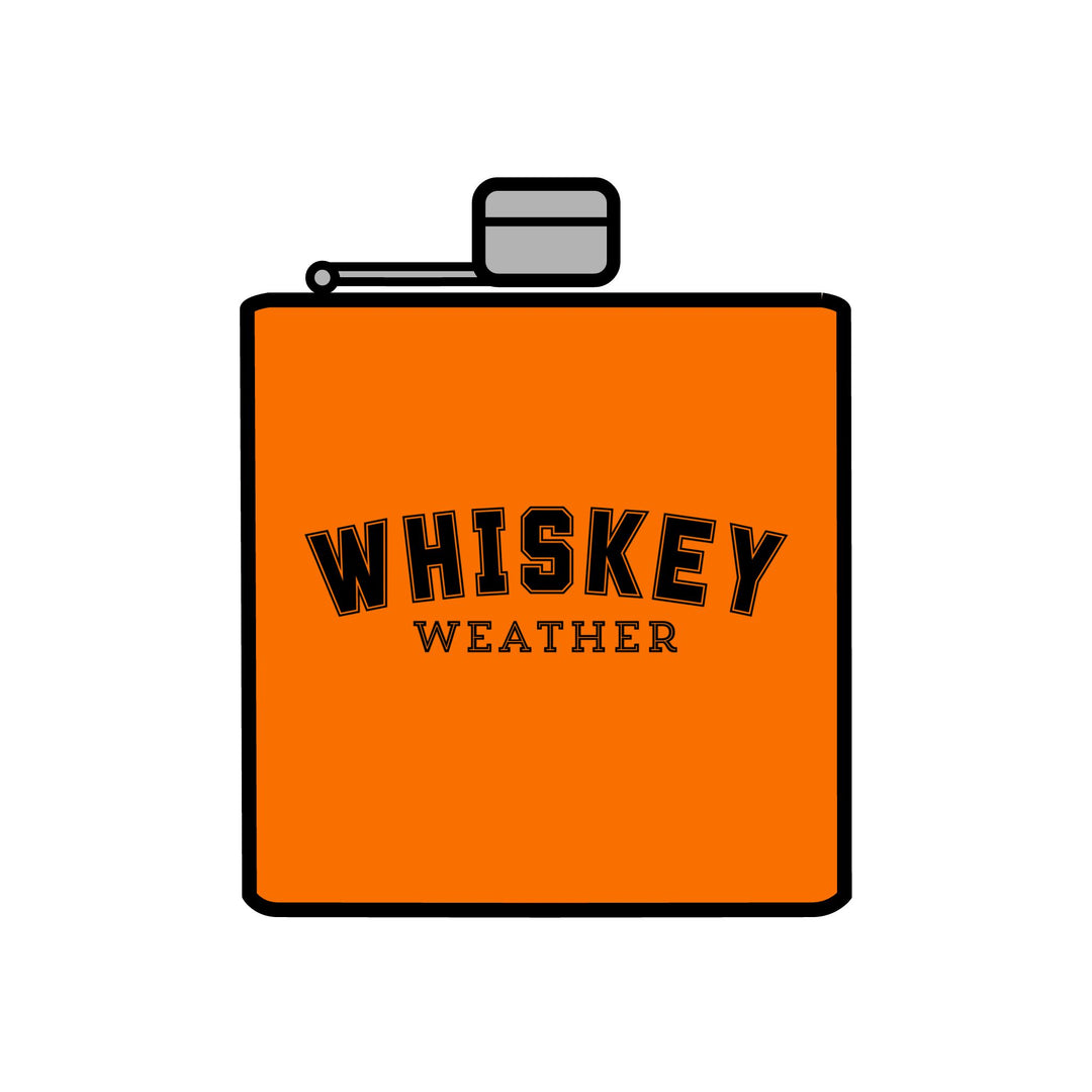 Whiskey Weather - Stainless Steel Flask, 6oz