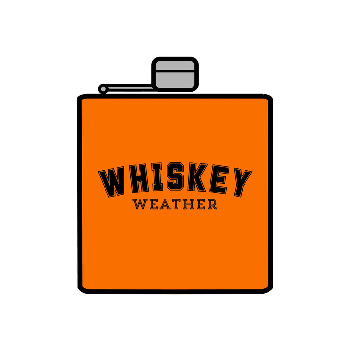 Whiskey Weather - Stainless Steel Flask, 6oz