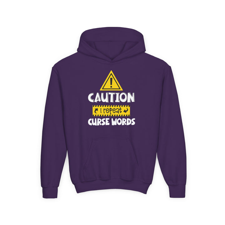 Caution - Youth Heavy Blend Hooded Sweatshirt