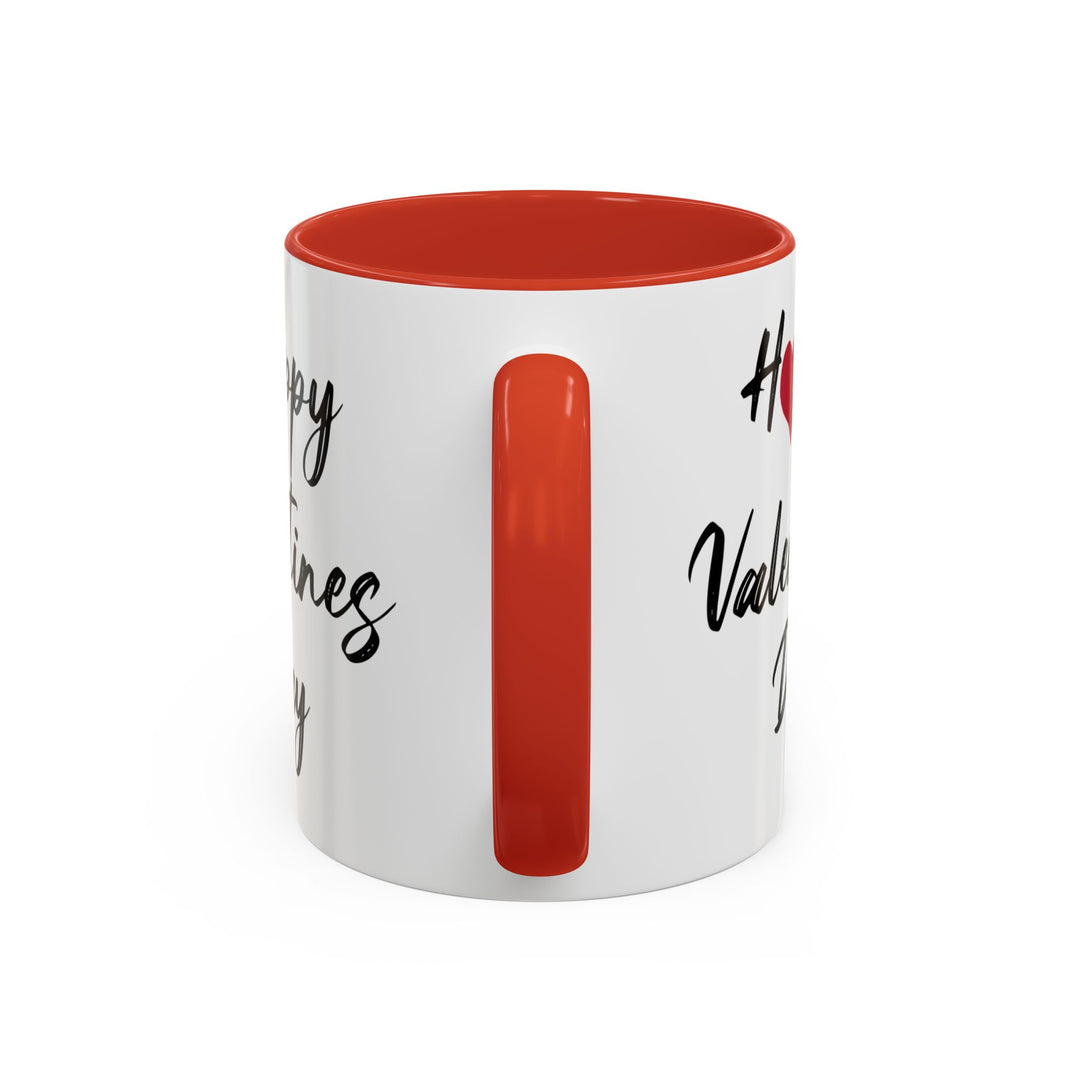 Happy Valentines Day - Accent Coffee Mug (11, 15oz)