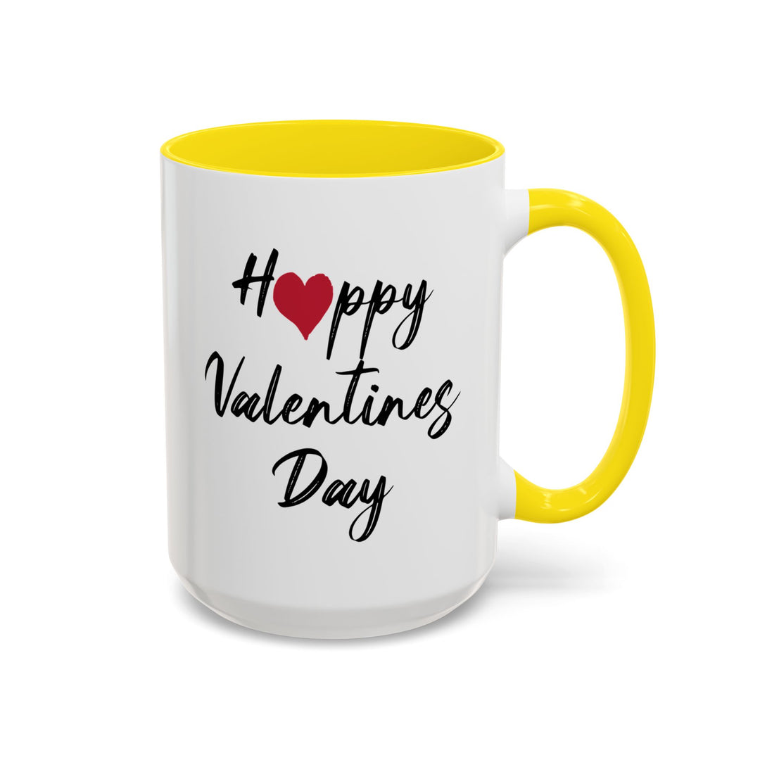 Happy Valentines Day - Accent Coffee Mug (11, 15oz)