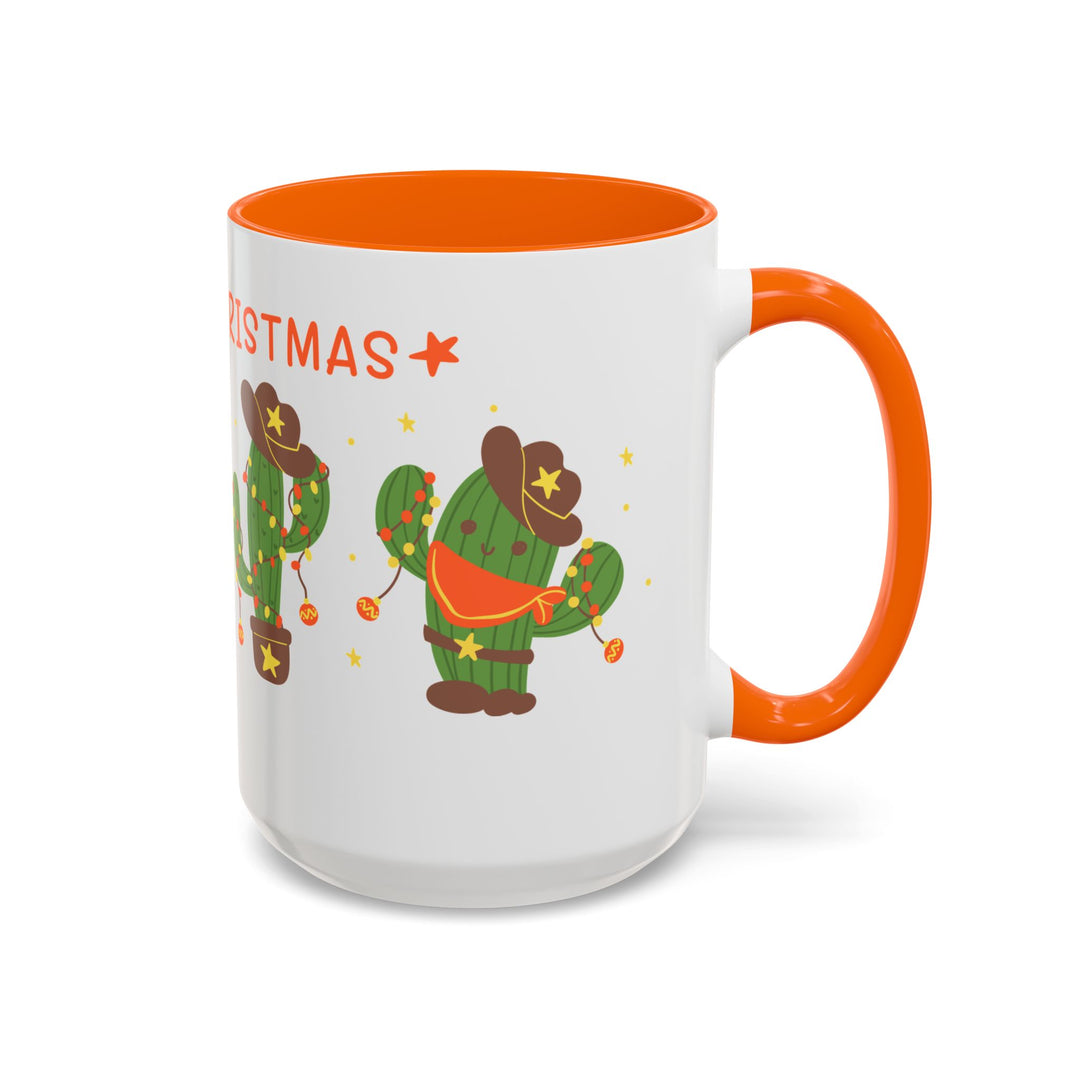 Merry Christmas Cactus -  Accent Coffee Mug (11, 15oz)
