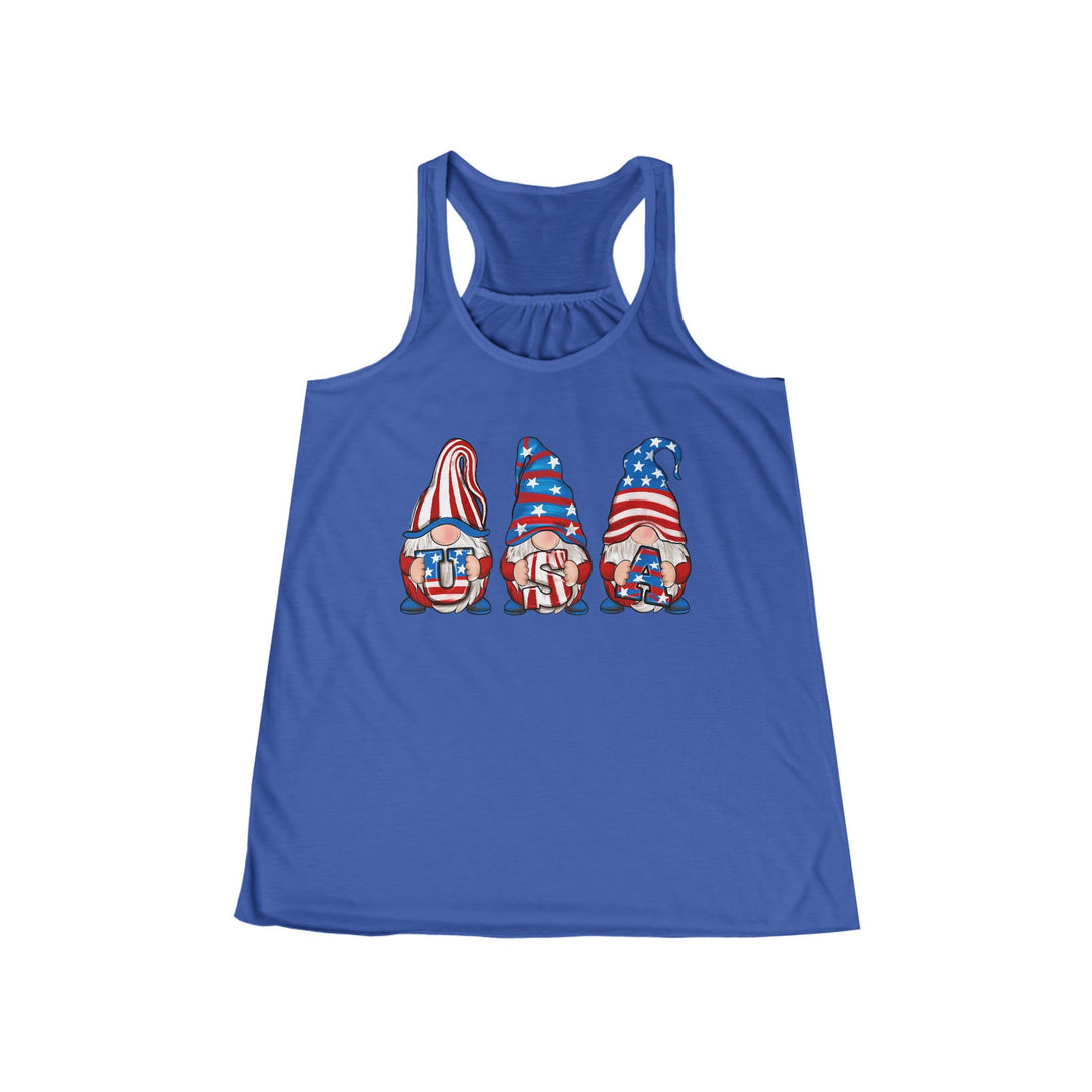 4th Of July Gnomes - Women's Flowy Racerback Tank