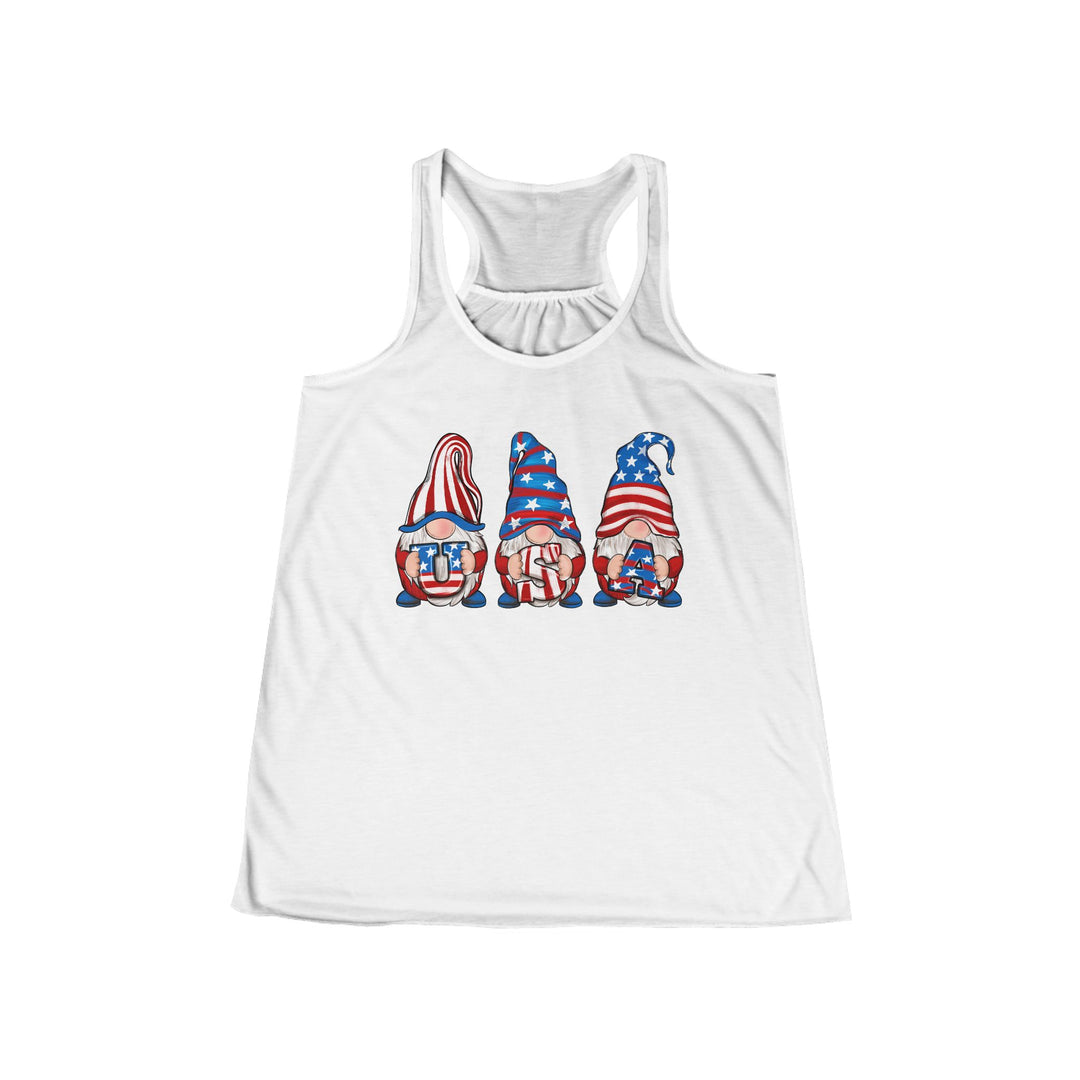 4th Of July Gnomes - Women's Flowy Racerback Tank
