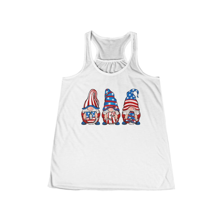 4th Of July Gnomes - Women's Flowy Racerback Tank