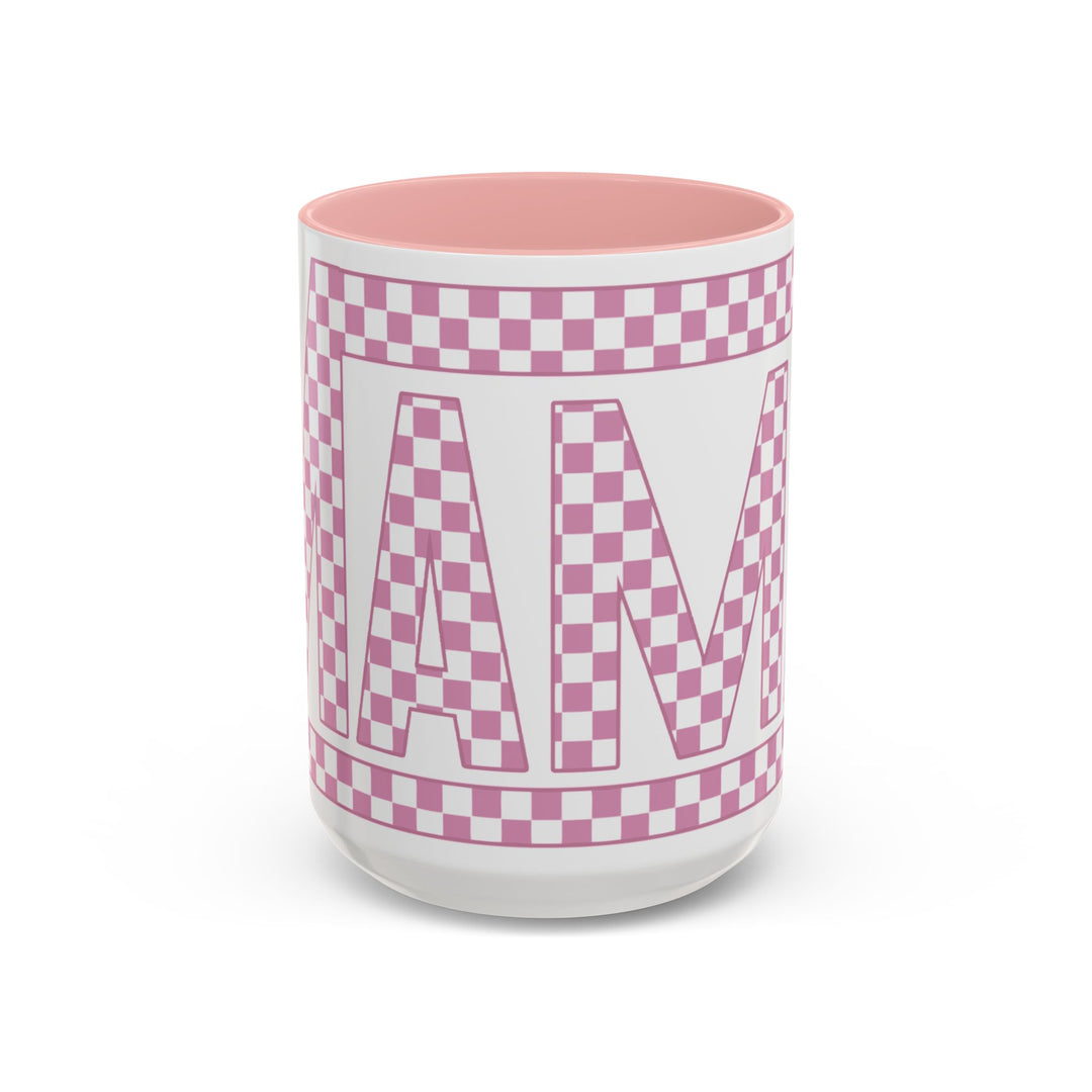 Pink Check Mama - Accent Coffee Mug (11, 15oz)
