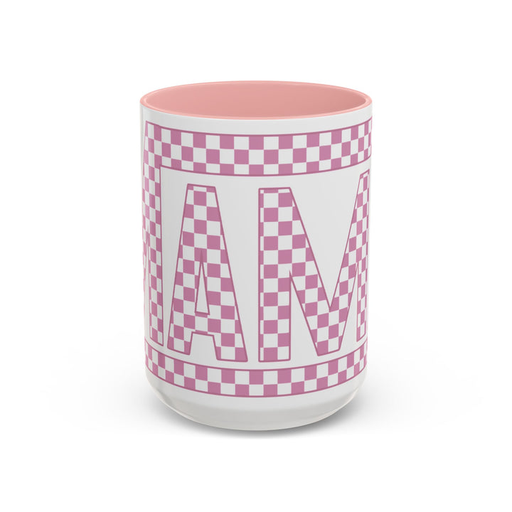 Pink Check Mama - Accent Coffee Mug (11, 15oz)