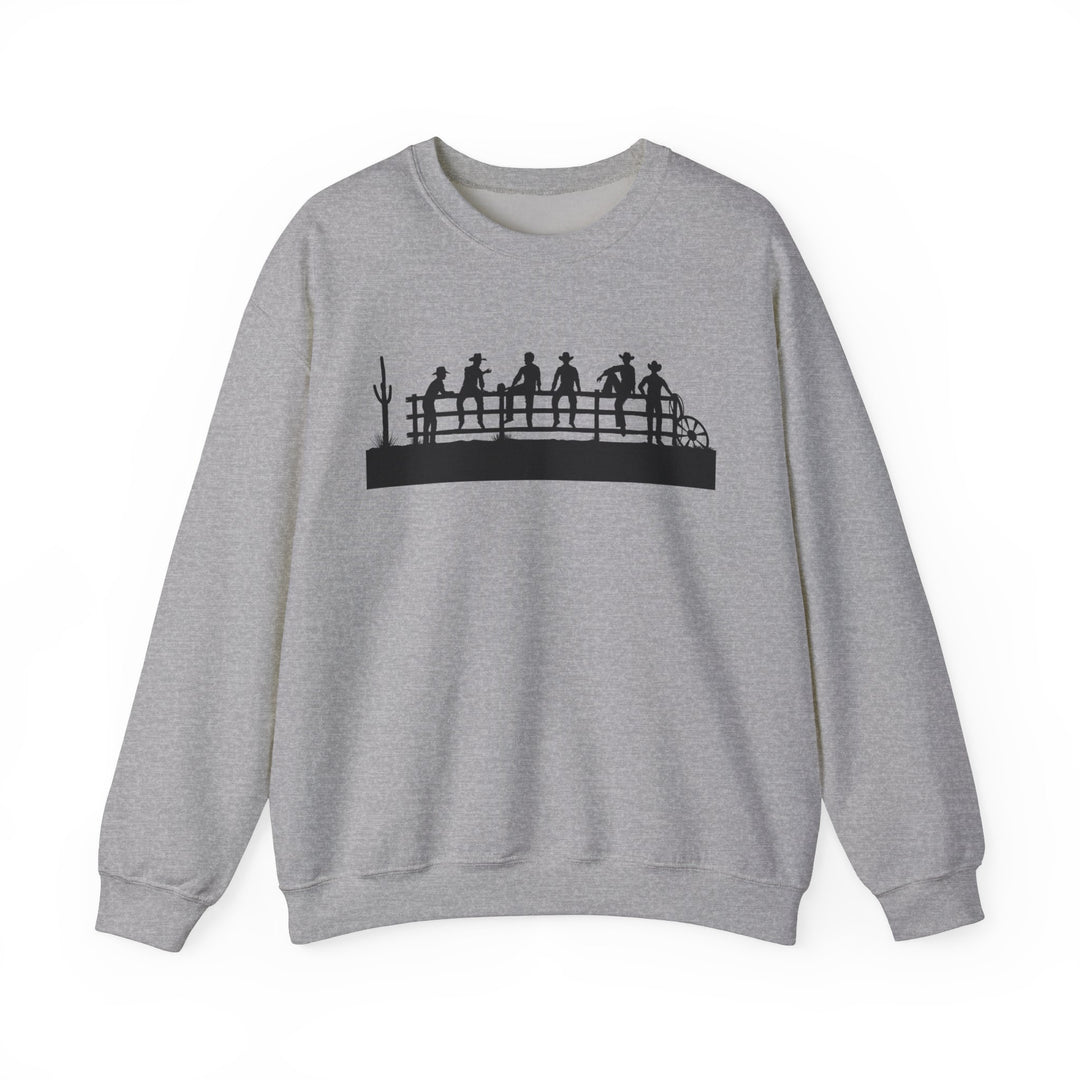 Cowboys On Fence Silhouette - Unisex Heavy Blend™ Crewneck Sweatshirt