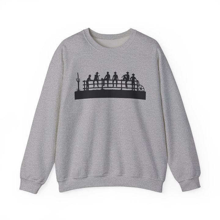 Cowboys On Fence Silhouette - Unisex Heavy Blend™ Crewneck Sweatshirt