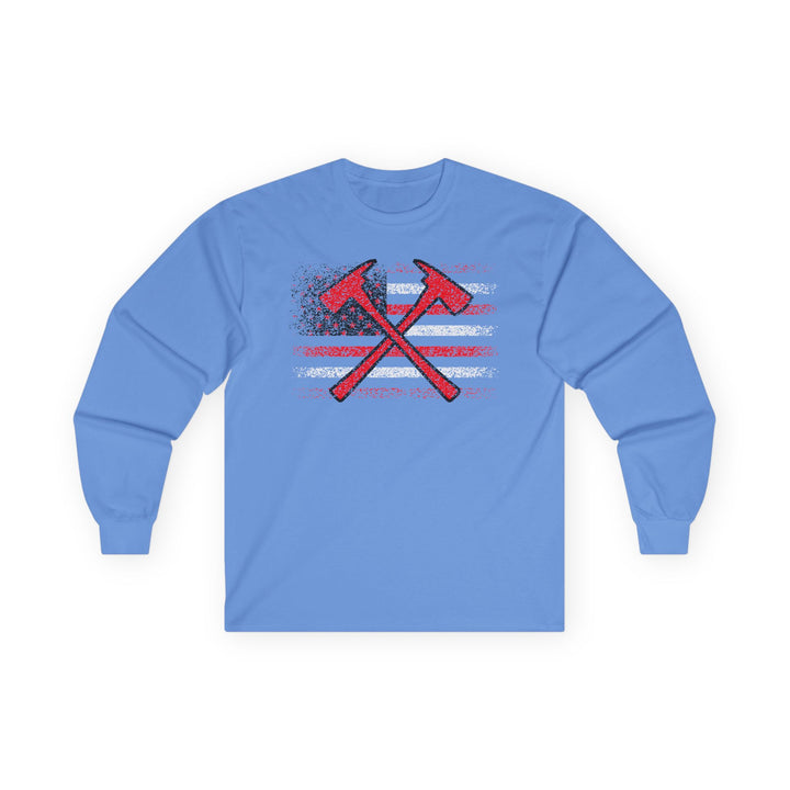 Firefighter American Flag - Unisex Ultra Cotton Long Sleeve Tee