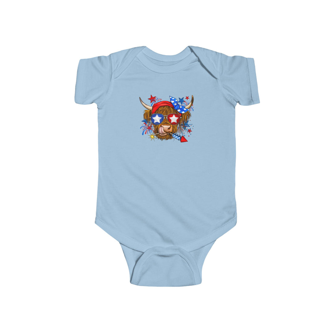 4th Of July Cow - Infant Fine Jersey Bodysuit