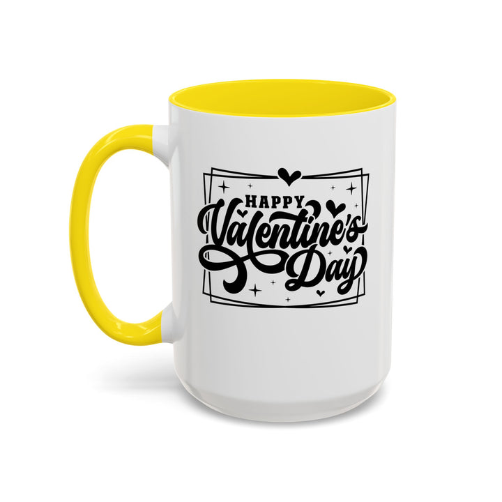 Happy Valentine's Day W/Hearts - Accent Coffee Mug (11, 15oz)