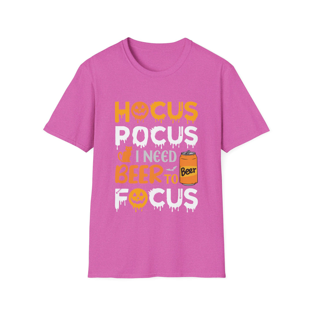 Hocus Pocus I Need A Beer To Focus - Unisex Softstyle T-Shirt