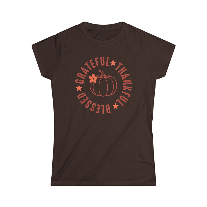 Grateful Thankful Blessed - Women's Softstyle Tee