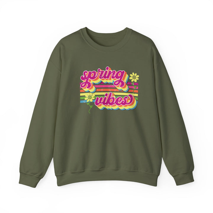 Spring Vibes Retro - Unisex Heavy Blend™ Crewneck Sweatshirt