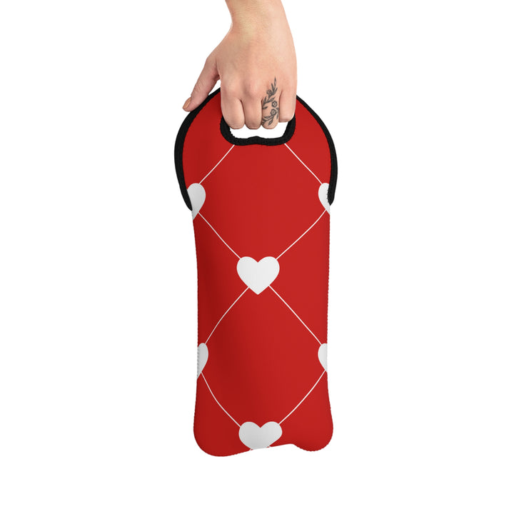 White Heart Diamond - Wine Tote Bag