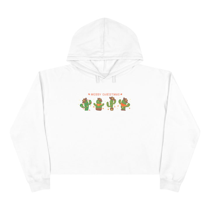 Merry Christmas Cactus - Crop Hoodie