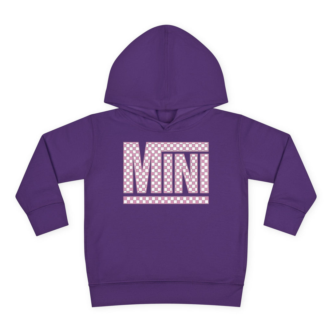 Pink Check Mini - Toddler Pullover Fleece Hoodie