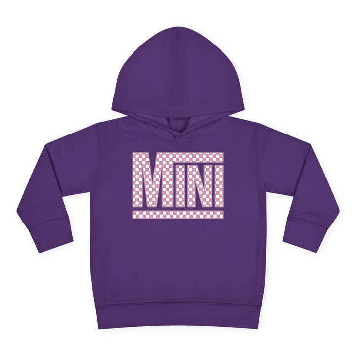 Pink Check Mini - Toddler Pullover Fleece Hoodie