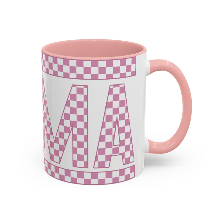 Pink Check Mama - Accent Coffee Mug (11, 15oz)
