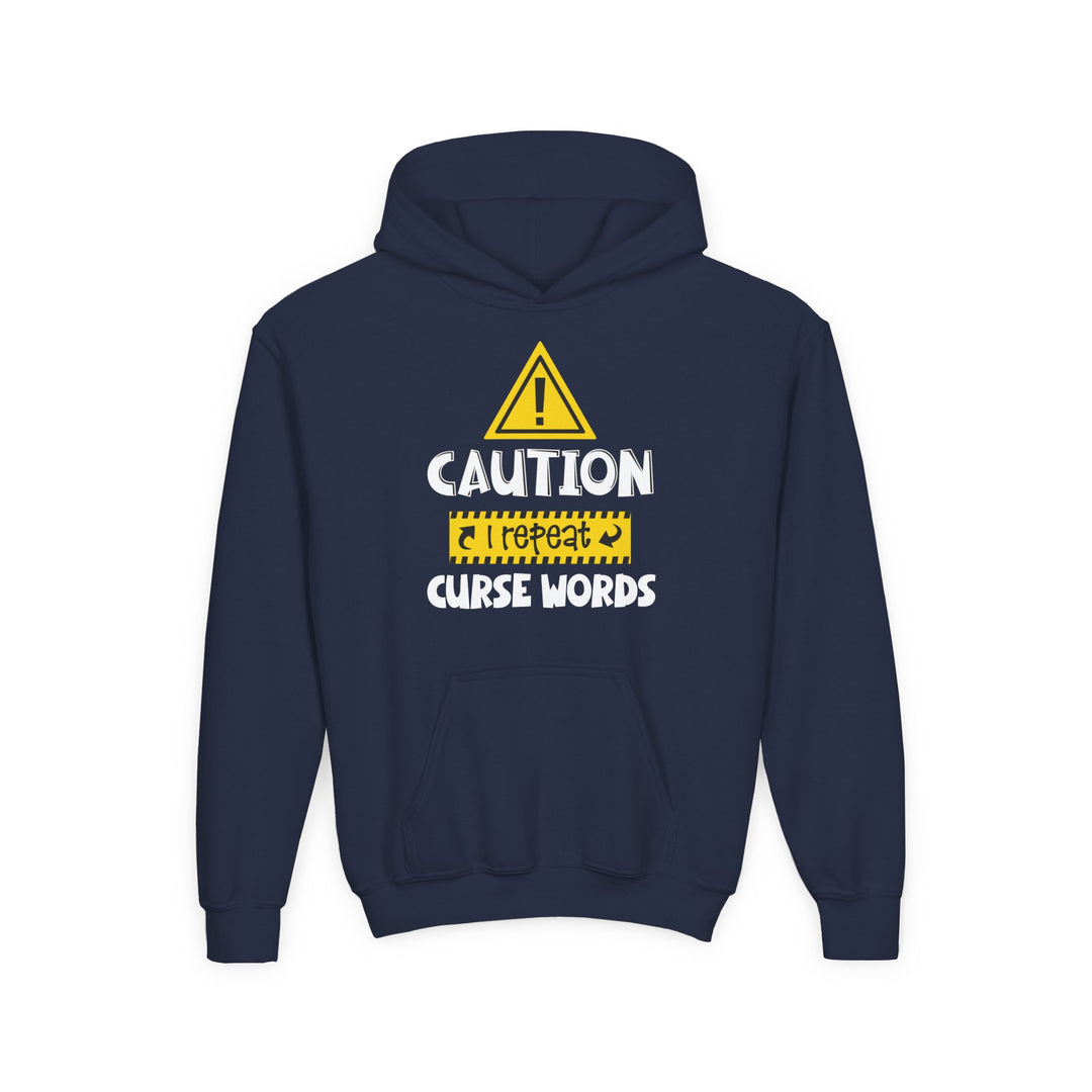 Caution - Youth Heavy Blend Hooded Sweatshirt