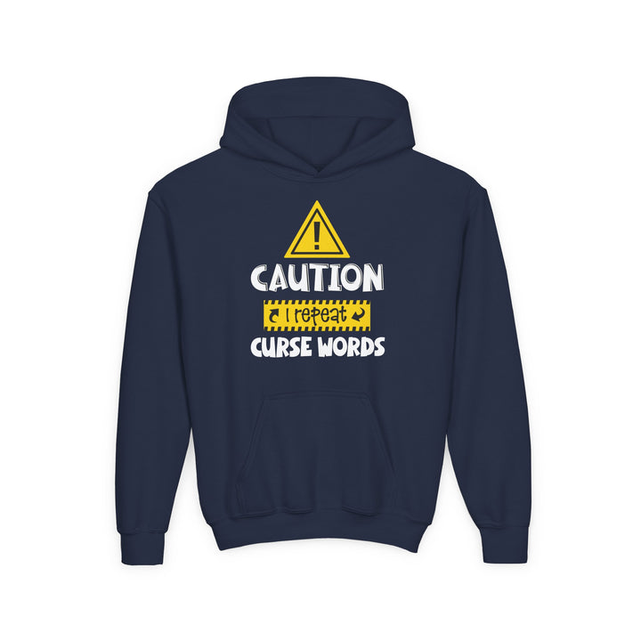 Caution - Youth Heavy Blend Hooded Sweatshirt