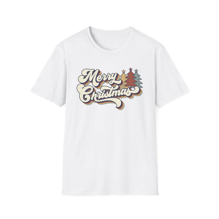 Retro Merry Christmas - Unisex Softstyle T-Shirt