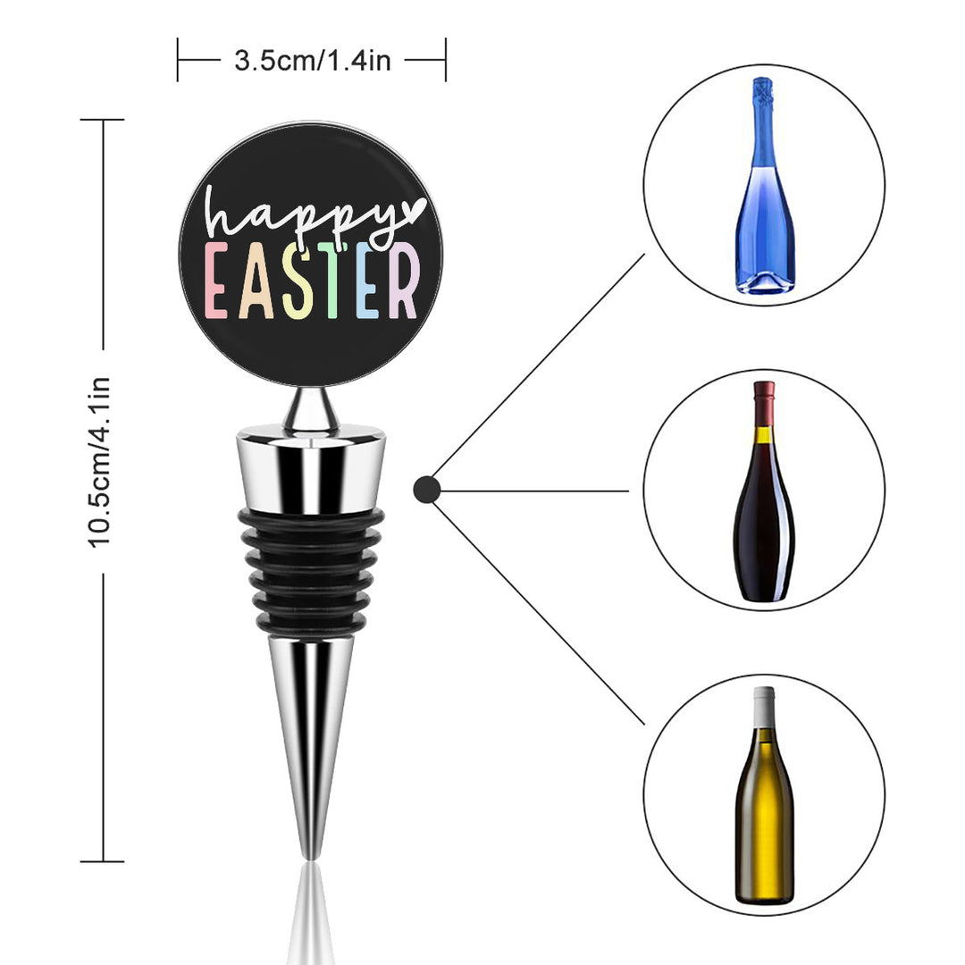 Pastel Happy Easter - Wine Bottle Stopper