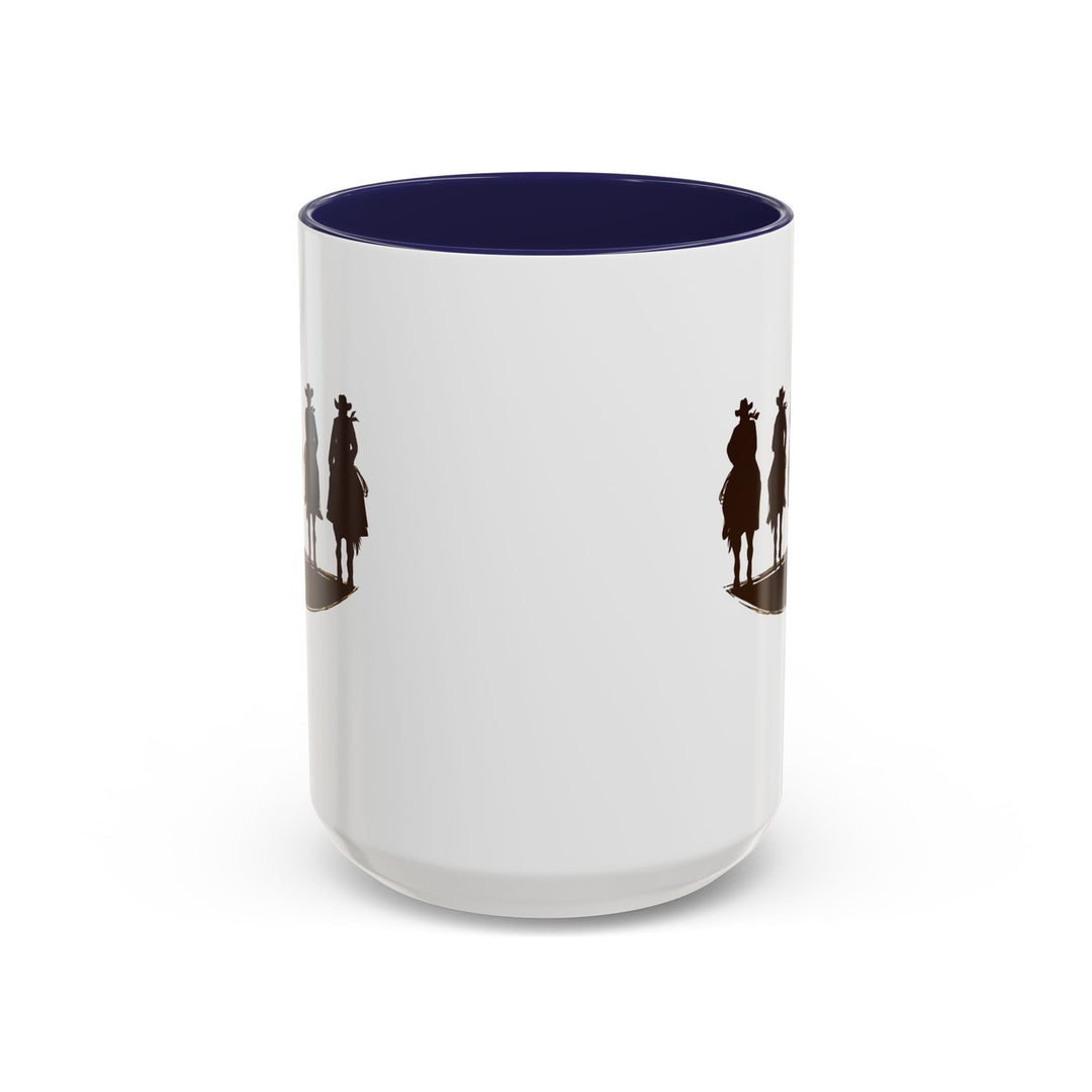 Cowboy Silhouette - Accent Coffee Mug (11, 15oz)