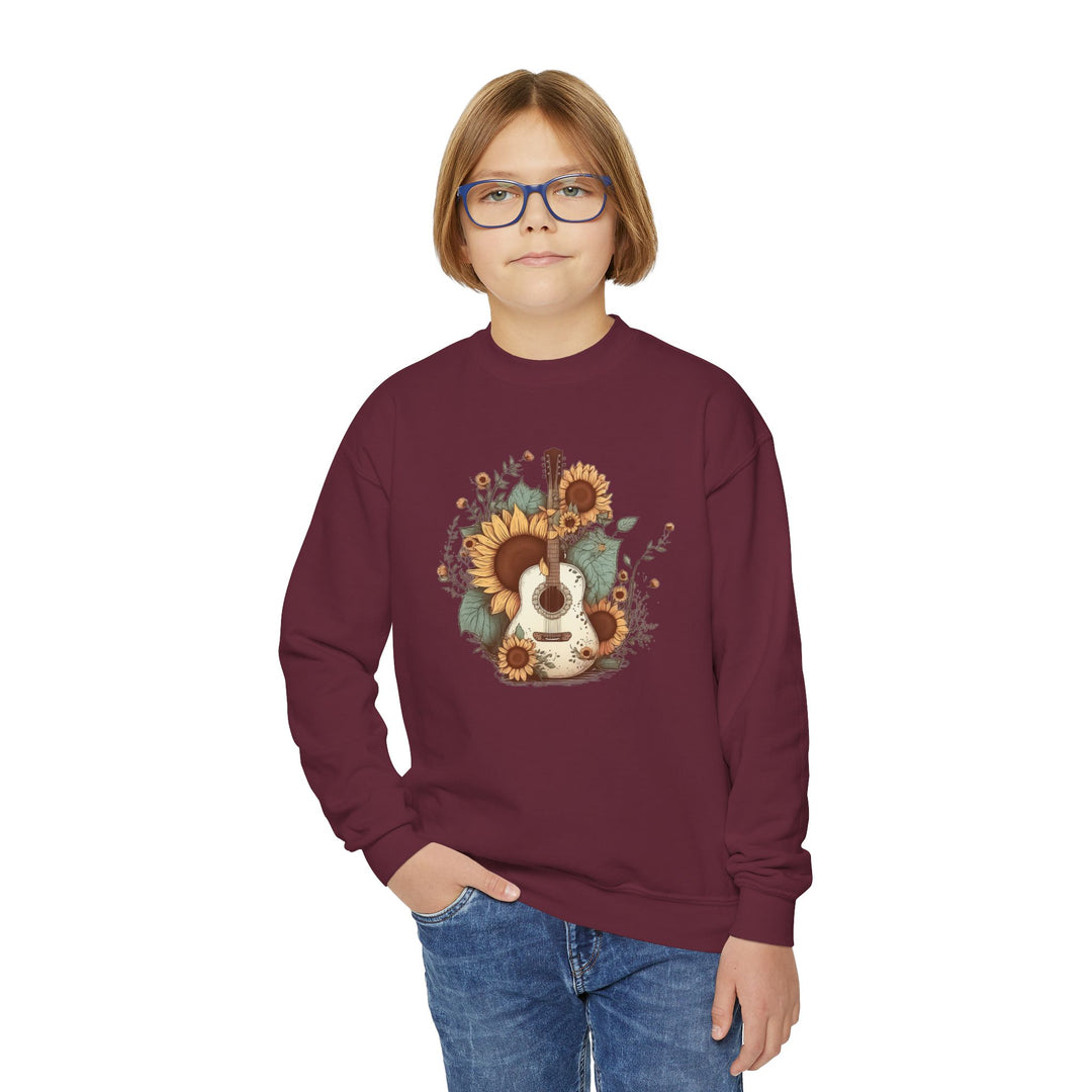 Sunflower Guitar - Youth Crewneck Sweatshirt