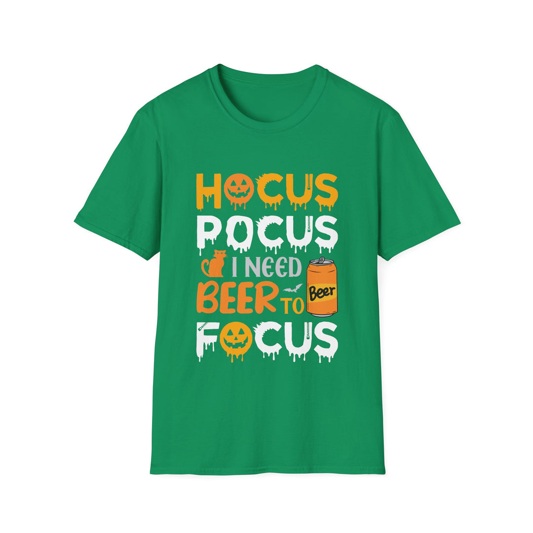 Hocus Pocus I Need A Beer To Focus - Unisex Softstyle T-Shirt