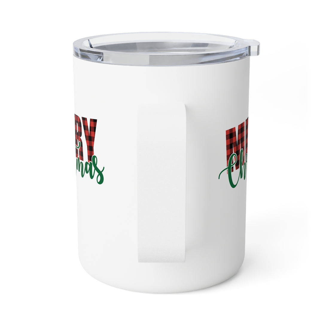 Merry Christmas Merry Christmas Buffalo Plaid - Insulated Coffee Mug, 10oz